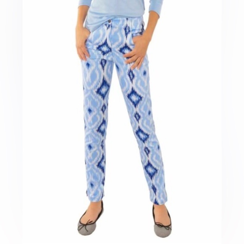Gretchen Scott Designs Blues and White Patterned Pants